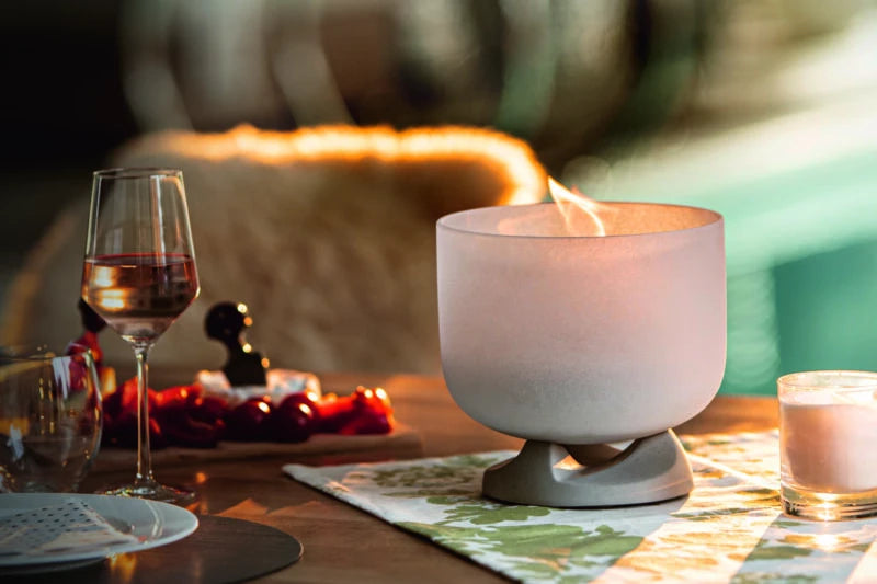 QFlame Set Table Concrete - Ethanol-Tischfeuer