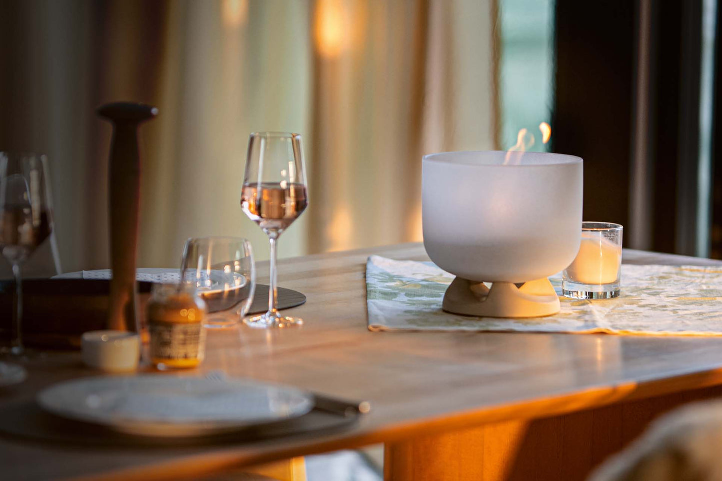 QFlame Set Table Concrete - Ethanol-Tischfeuer