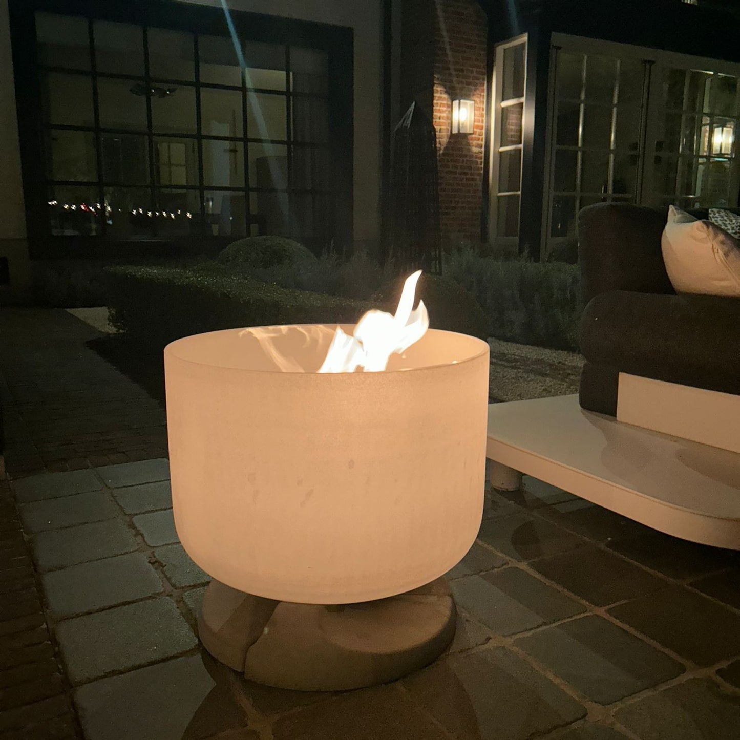 QFlame Set Balcony Concrete - Balcony Fire Bowl D36