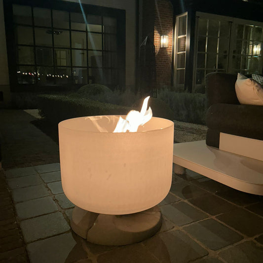QFlame Set Balcony Concrete - Balkon Feuerschale