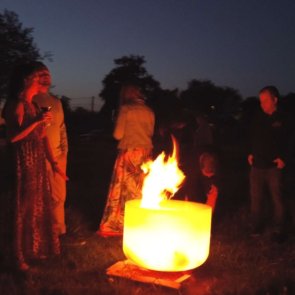 QFlame Pure Terrace - Kwartsglas vuurschaal D50 - D56