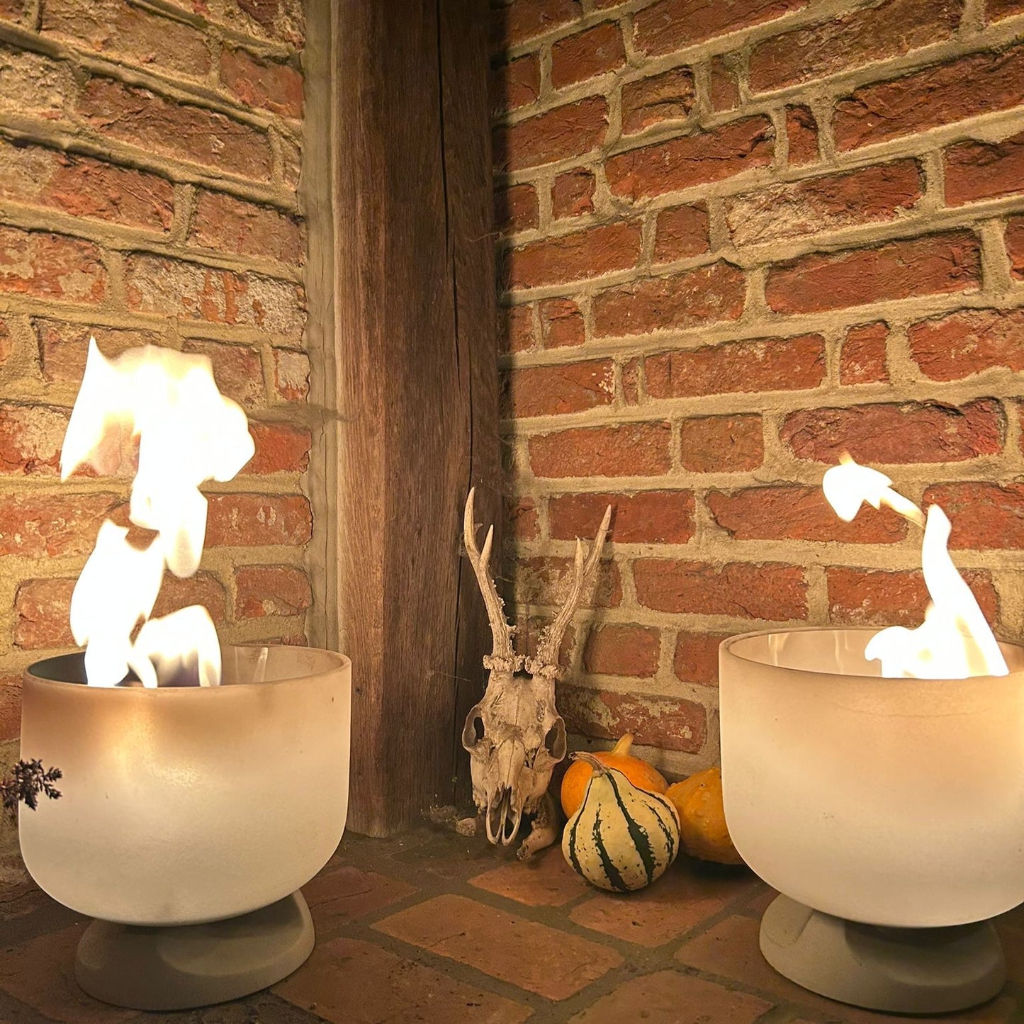 QFlame Set Table Concrete – Compact ethanol table fire