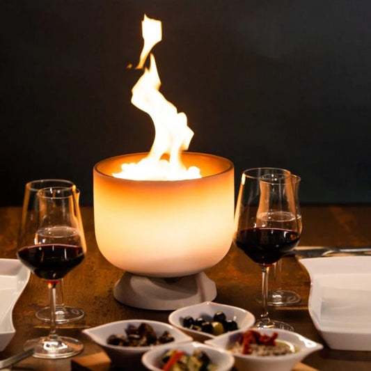 QFlame Set Table Concrete - Ethanol-Tischfeuer