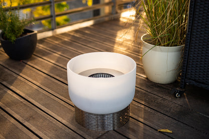 QFlame Set Balcony Stainless Steel - Balcony Fire Bowl D36