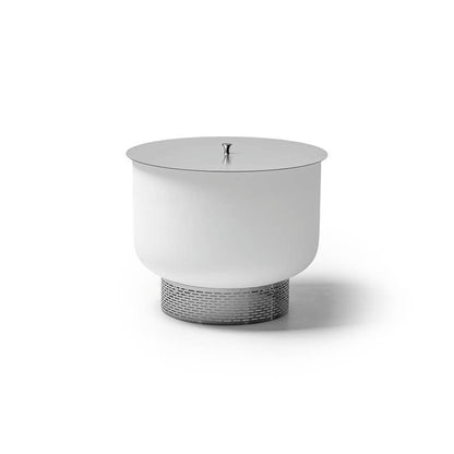 QFlame Set Classic Stainless Steel Kristallglas Gartenfeuer